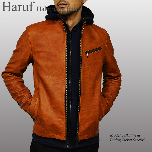 本革 レザージャケット ライダースジャケット メンズ 革ジャン 皮