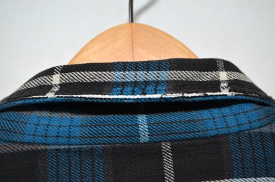 60's VINTAGE マチ付きネルシャツ 