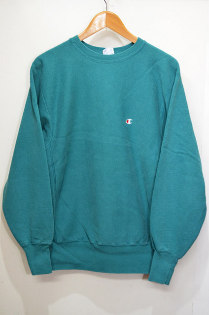 90's Champion リバースウィーブスウェット “目付き・エメラルド