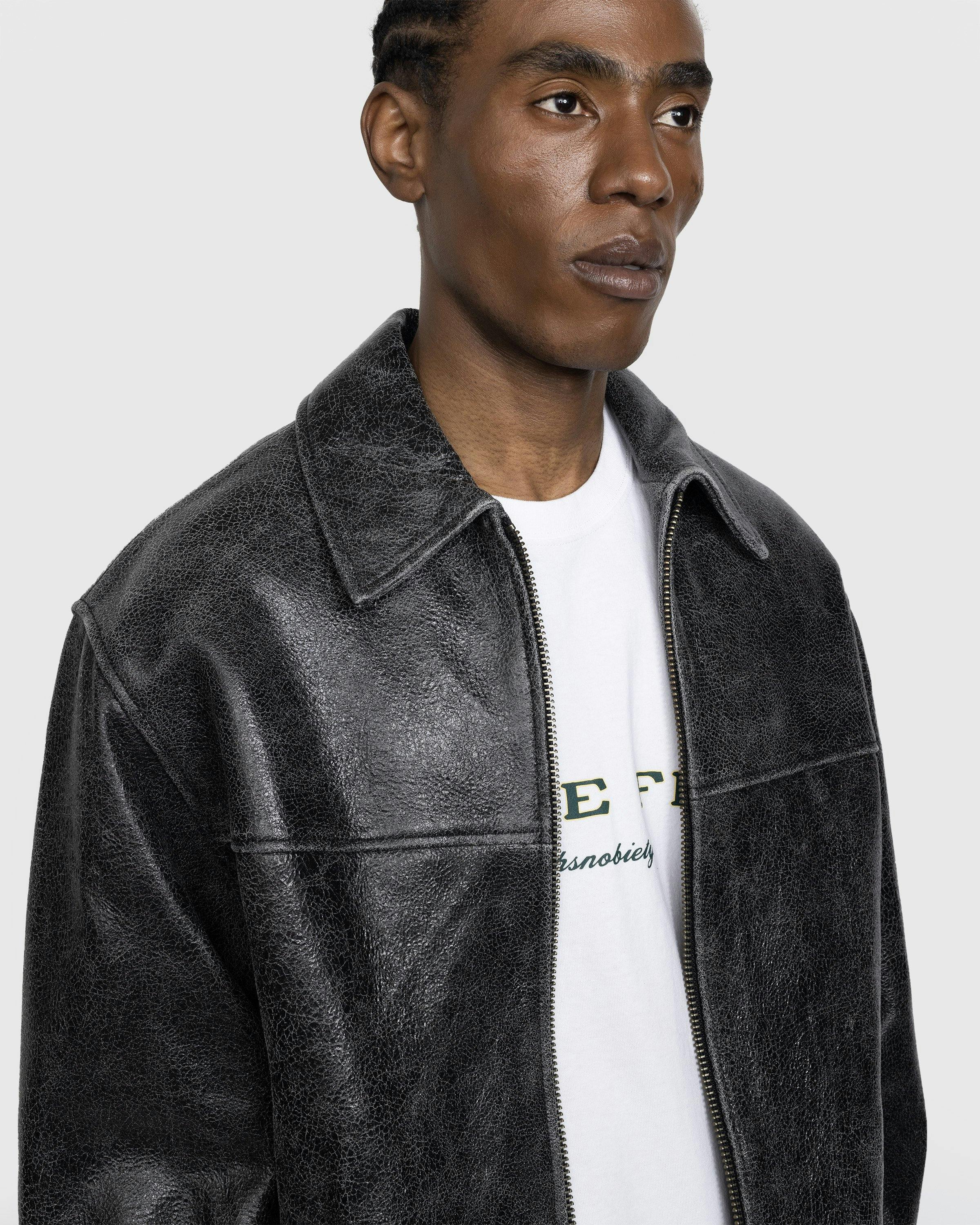 Guess USA – Crackle Leather Jacket Black