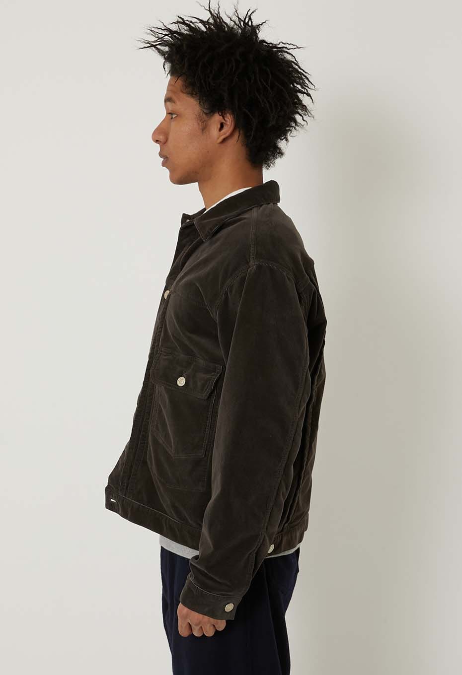 ブラッシュドバック ストレッチコーデュロイ トラッカージャケット