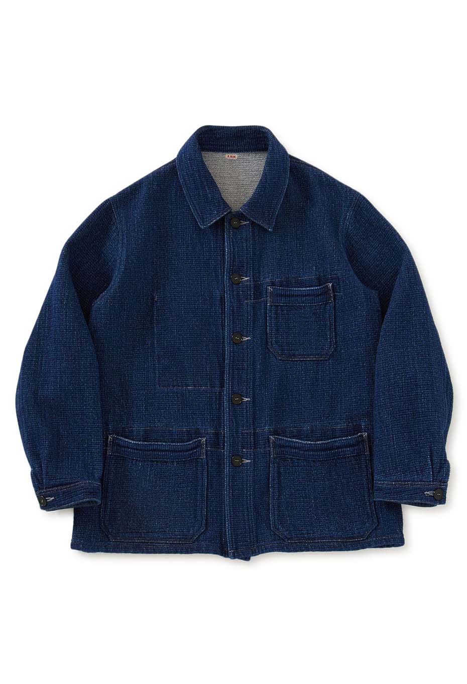 フロージャカードデニム フレンチカバーオールジャケット | BLUE BLUE