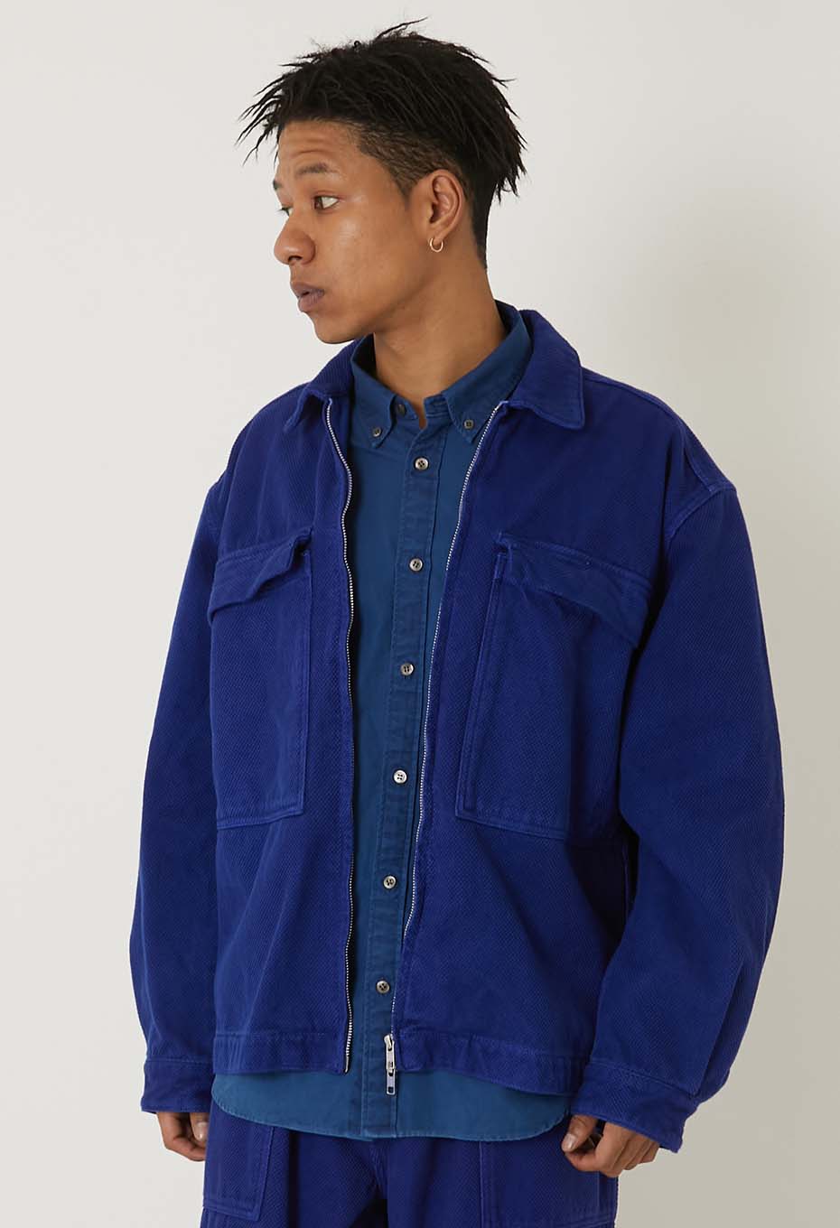 ブルーインディゴサシコ テゾメジップアップジャケット | BLUE BLUE