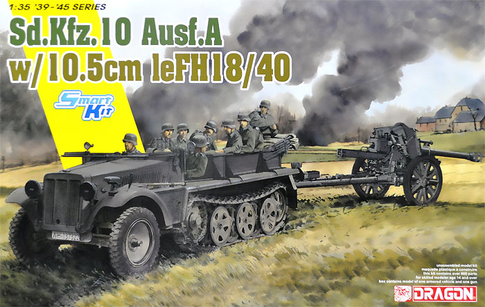 1/35 39-45 Series Sd.Kfz.10 Ausf.A 1トン ハーフトラック w/10.5cm