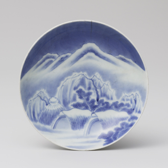 染付雪景色文皿 鍋島様式 18世紀前期｜十四代今泉今右衛門｜今右衛門