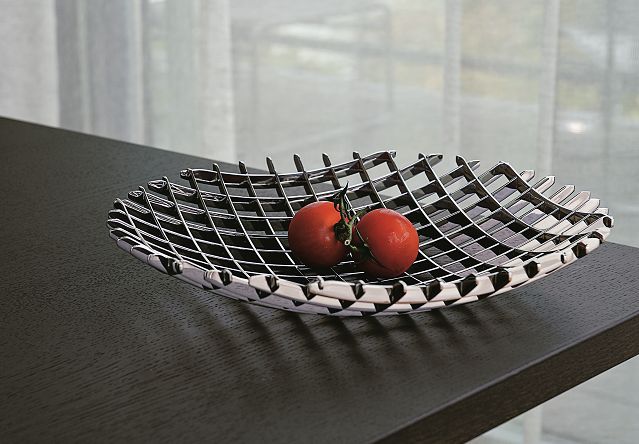 グリッドフルーツボウル φ30cm 176001 Philippi ステンレス/生活