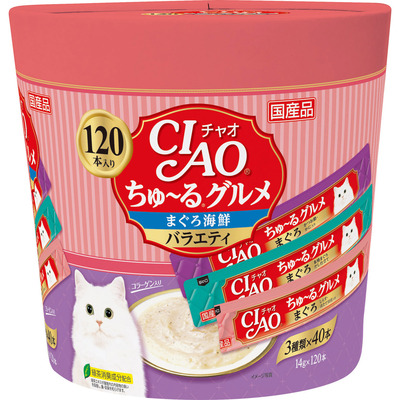 CIAO ちゅ～るグルメ まぐろ海鮮バラエティ 120本入り | 商品情報