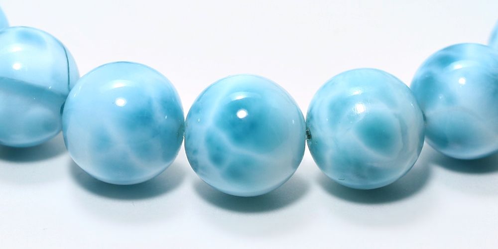 高品質++]ラリマーブレスレット（約11mm玉）☆現品動画あり - 埼玉県