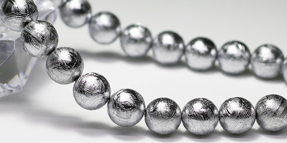 ギベオン隕石ブレスレット（約8mm玉） - 埼玉県吉川市の天然石専門店