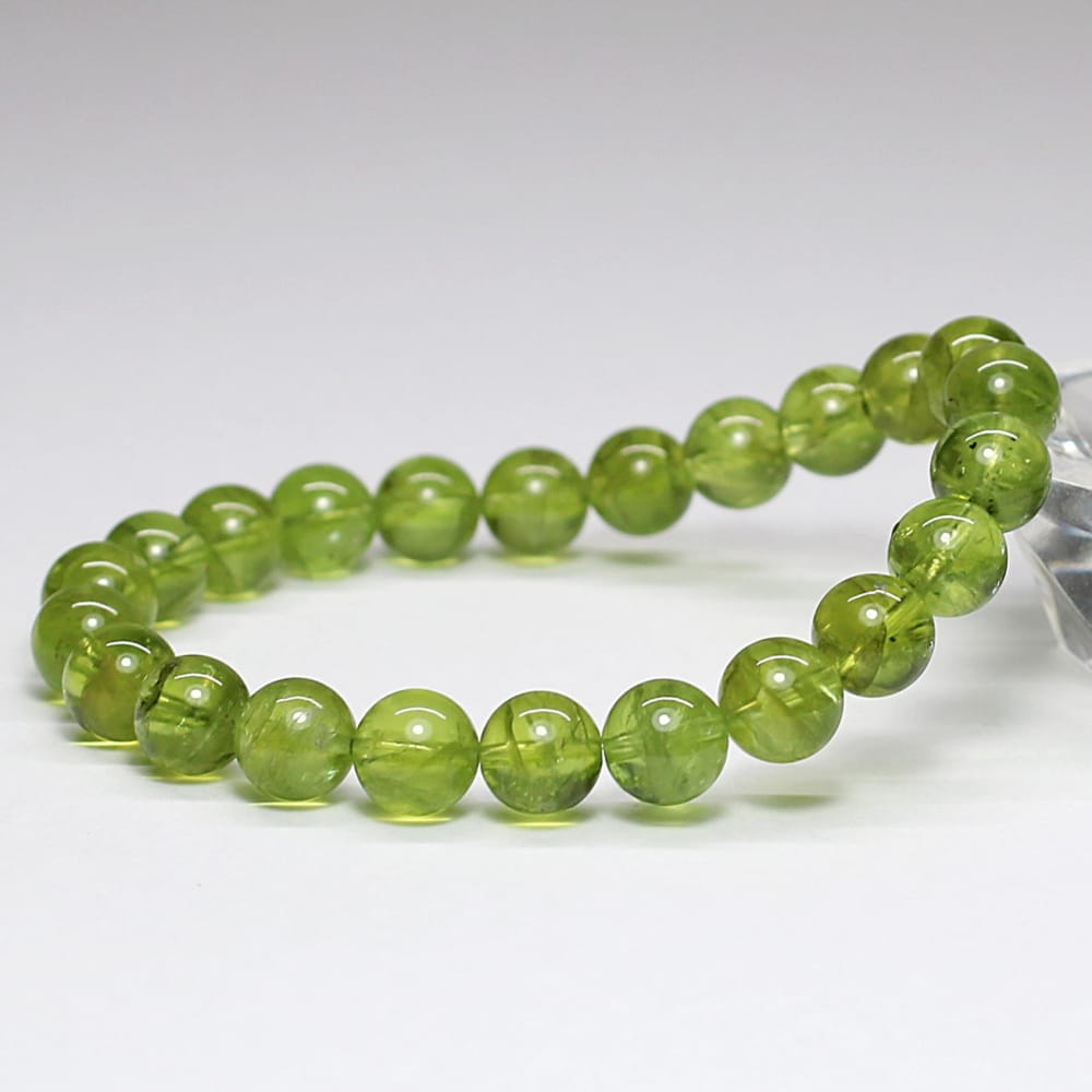 高品質+]ペリドットブレスレット（約8.5mm玉） - 埼玉県吉川市の天然石