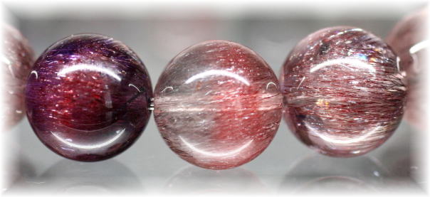 3A++]ミックススーパーセブンブレスレット（約12.5mm玉・レピドクロ