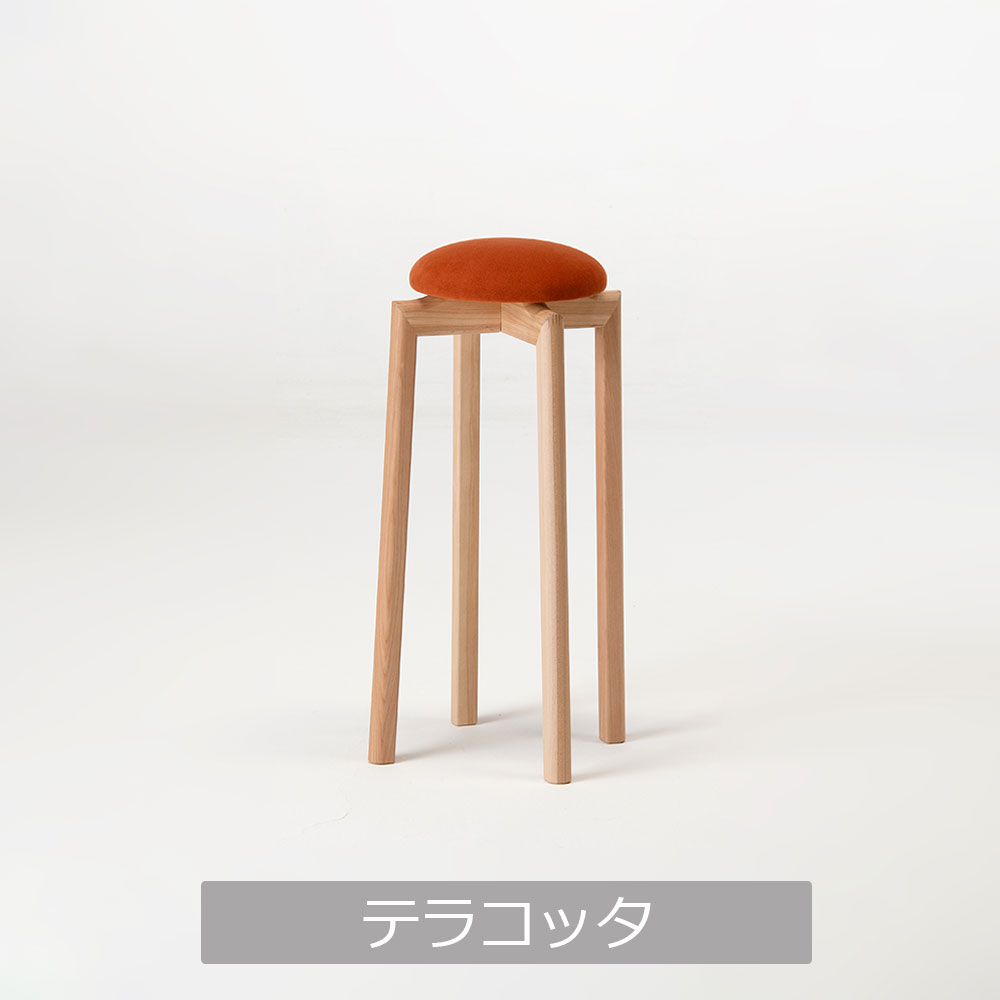 匠工芸 スツールM「MUSHROOM-マッシュルーム-」カバ材 高さ60cm 全5色