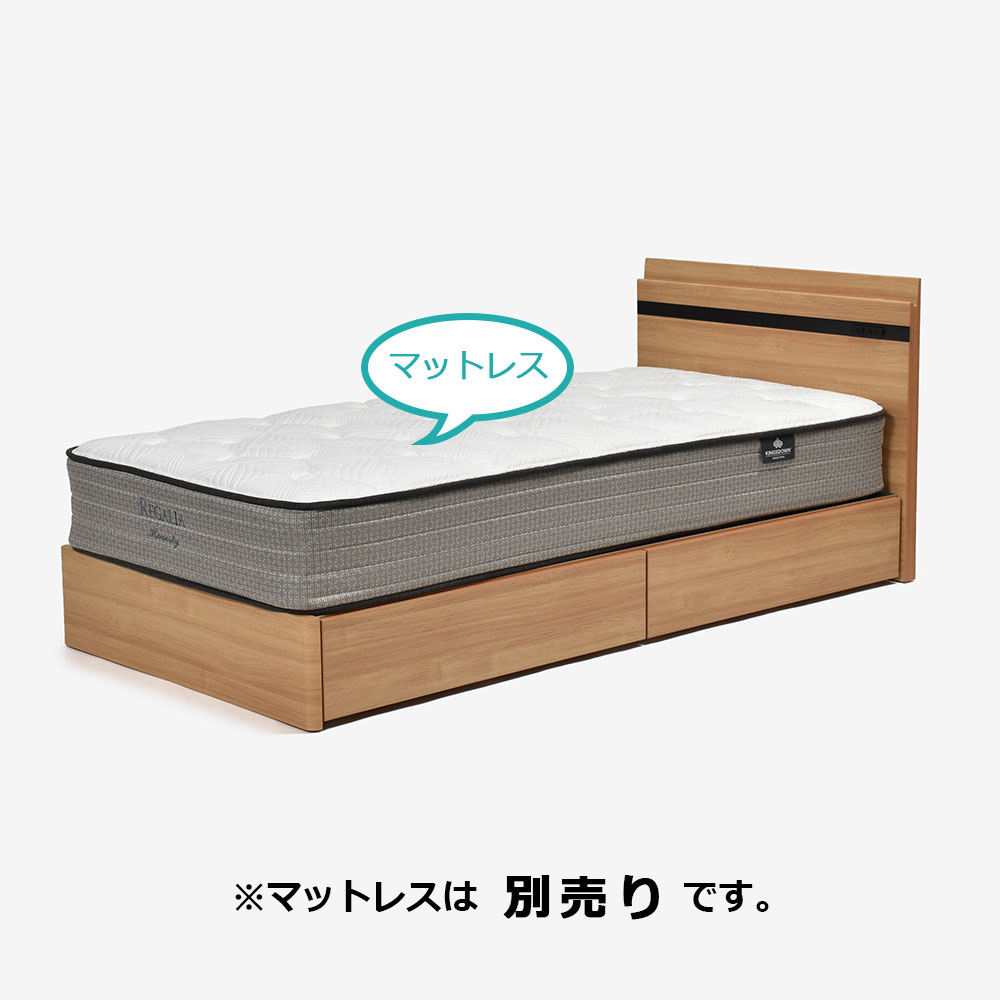 ベッドフレーム「フォッセDR」引出し付きタイプ 全2色（ナチュラルNA色