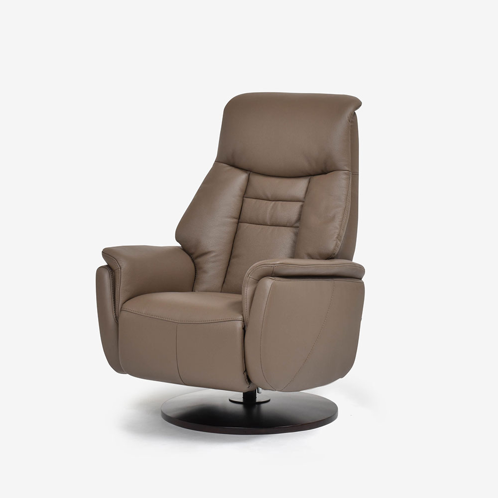 電動リクライニングチェア「ルージアKD SD-455B」半革 #M-02 キャメル