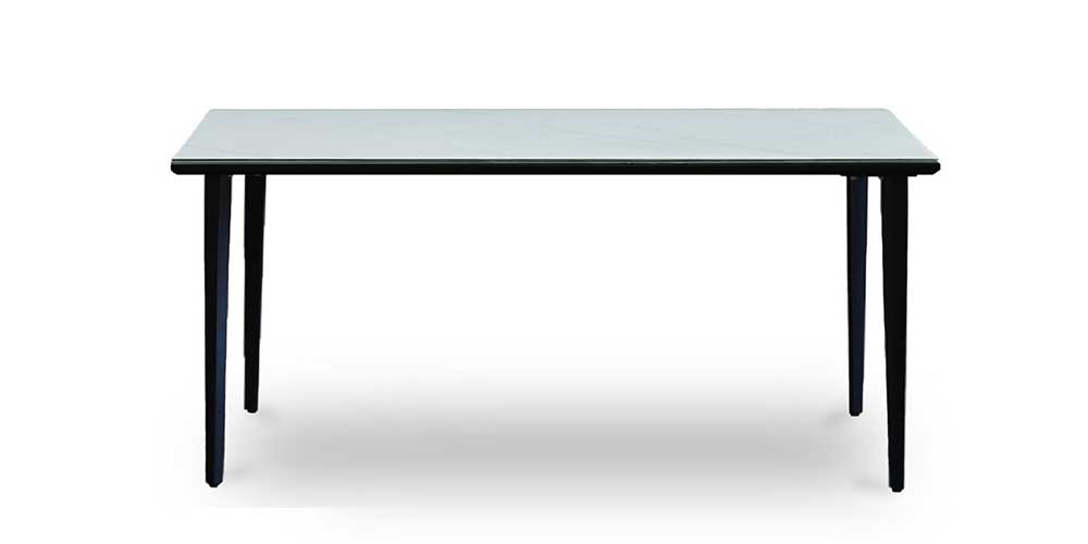 ダイニングテーブル「GT」アイアン4本脚タイプ ガラス天板 全4色 全2