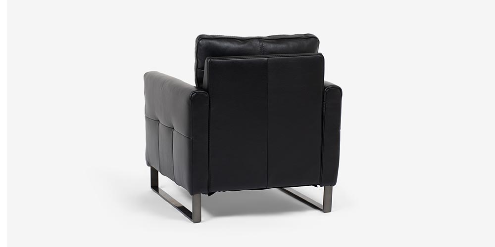 アームチェア「L/S 58N（エルエス58）」革#J-023Cブラック色 | 【公式