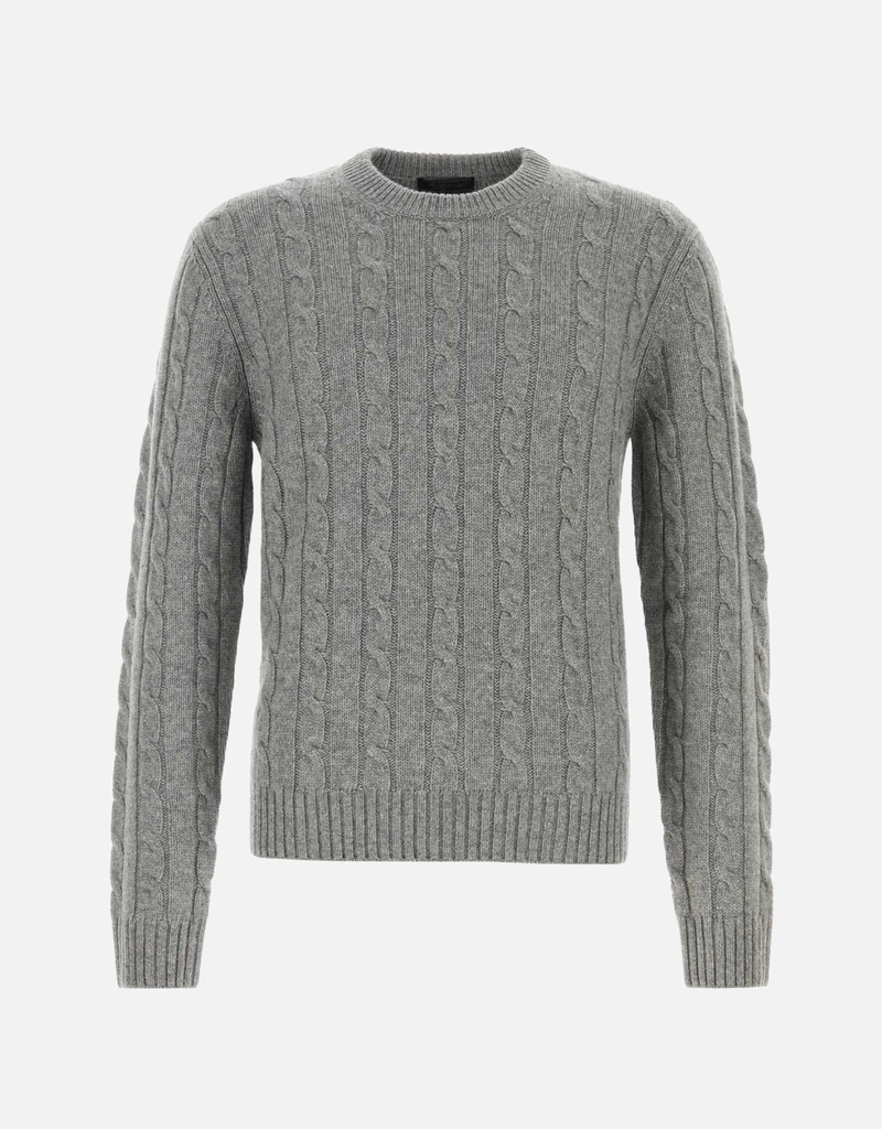 Prada メンズ グレー カシミヤ セーター (アパレル,ニットウェア