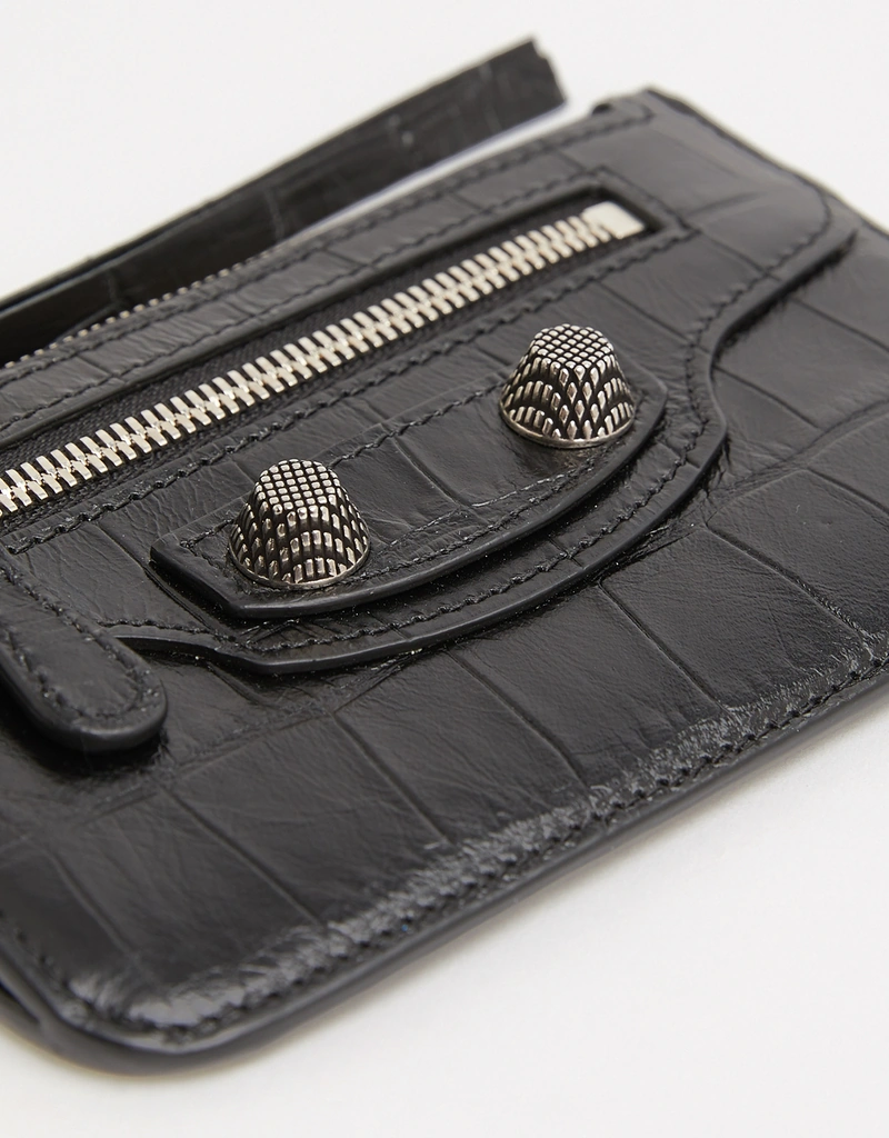 Balenciaga Le Cagole クロコダイル型押しカーフレザー ジッパーカード