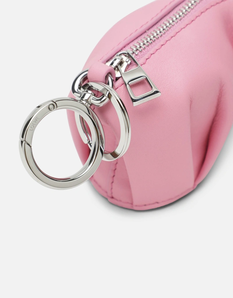 Loewe Pink Elephant Leather Keyholder Coin Pouch (Keychains and