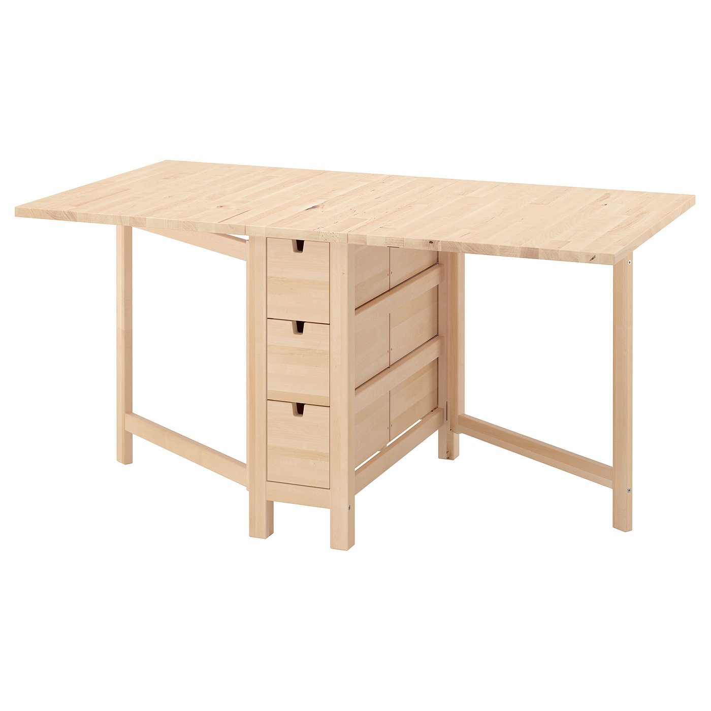 NORDEN gateleg table, birch, 101/4/35/597/8x311/2