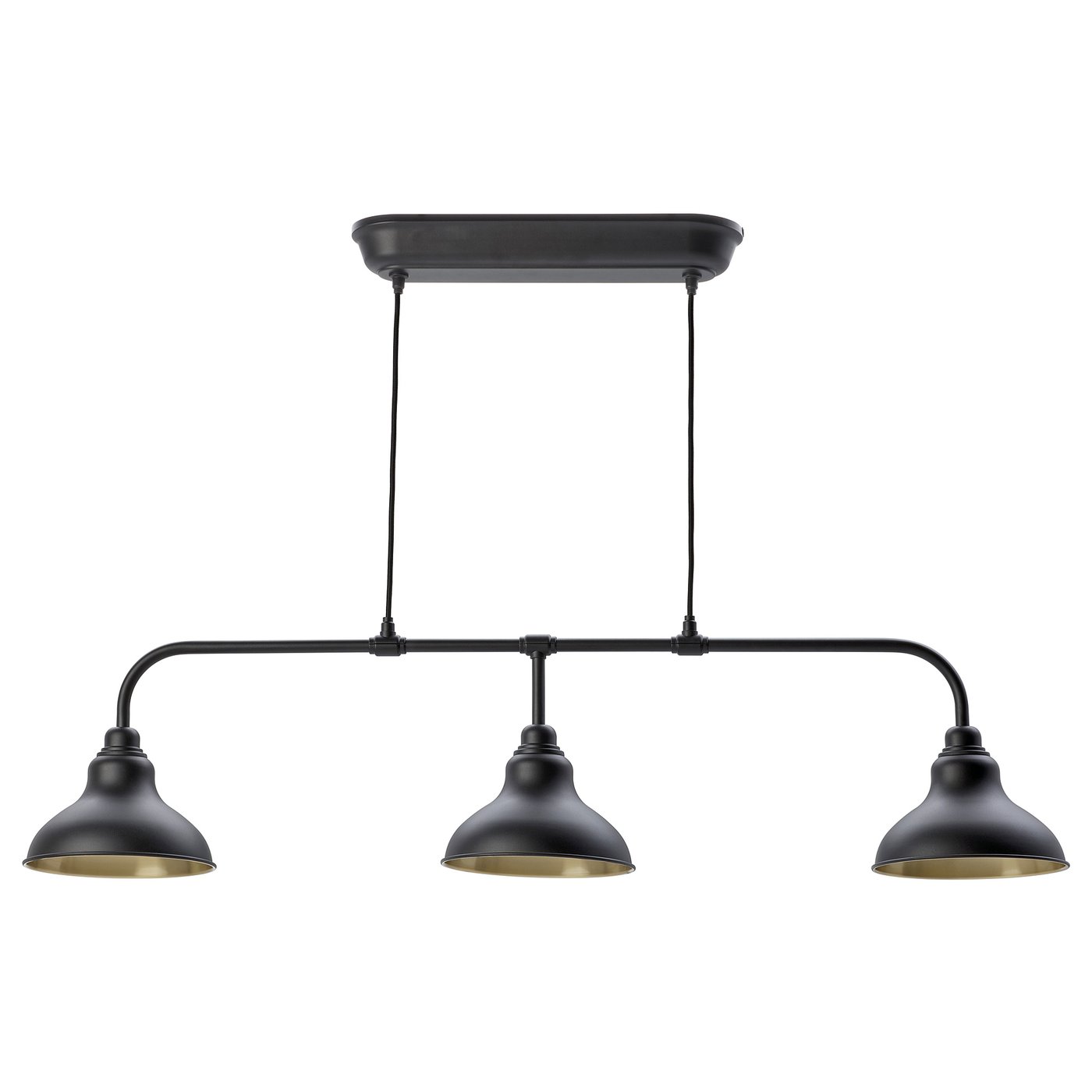 AGUNNARYD pendant lamp with 3 lamps, black, 48