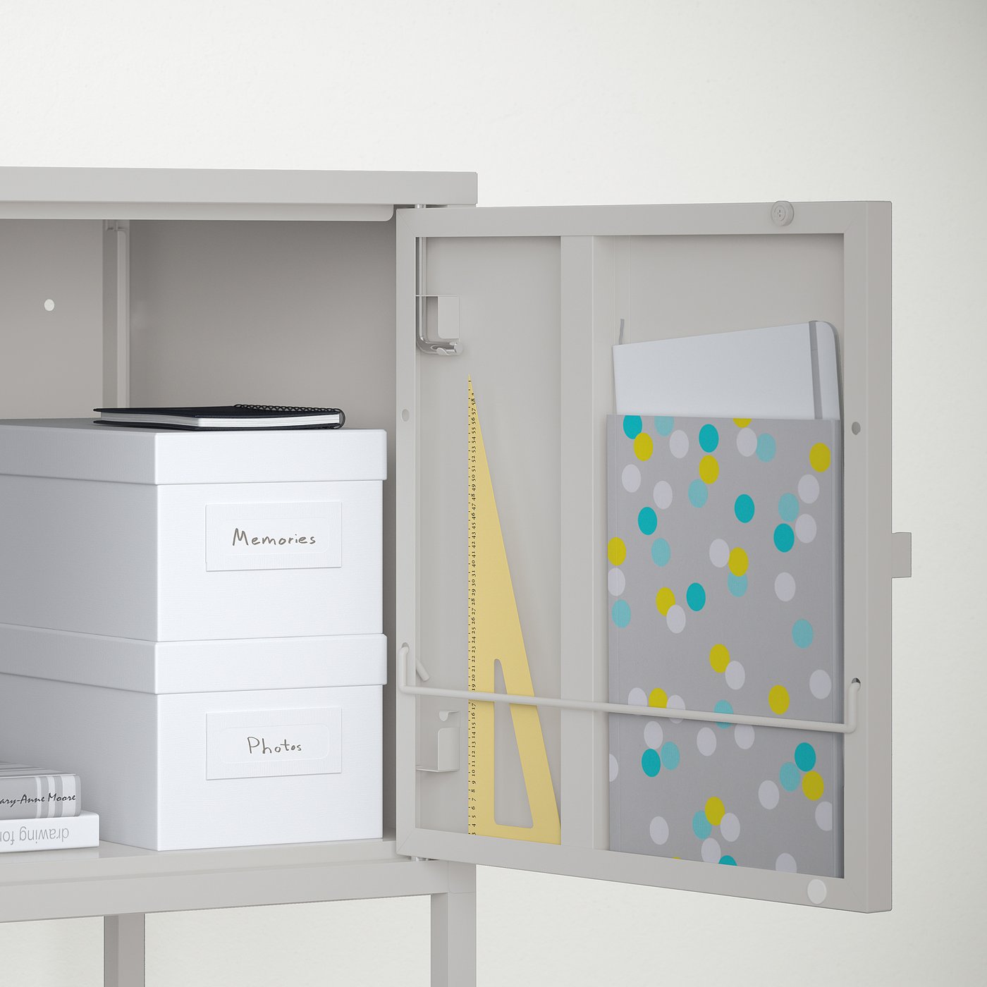 LIXHULT storage combination, gray, 471/4x133/4x221/2
