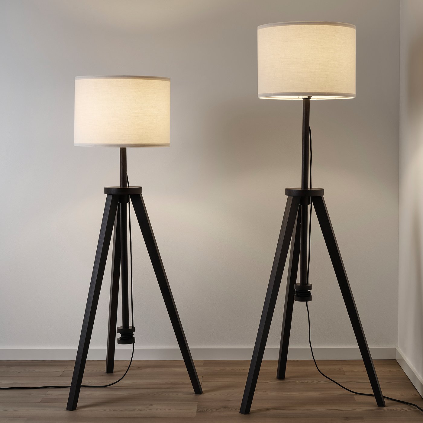 LAUTERS floor lamp, brown ash/white - IKEA