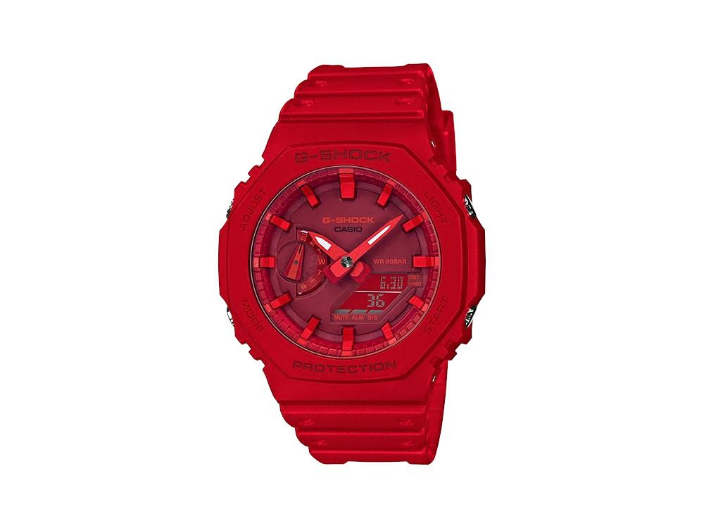 G-SHOCK Casio Classic Quartz Watch, Resin, Red, 48.5 × 45.4mm, GA