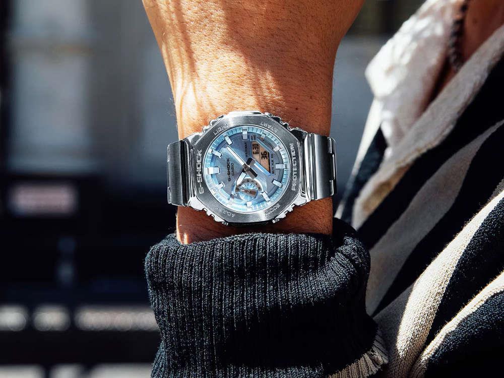 G-SHOCK Casio G-Steel Quartz Watch, Blue, GM-2110D-2AER - Iguana Sell