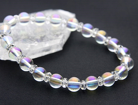 睦月】レインボーオーラ水晶の魔法のステッキ形オルゴナイト☆他3点