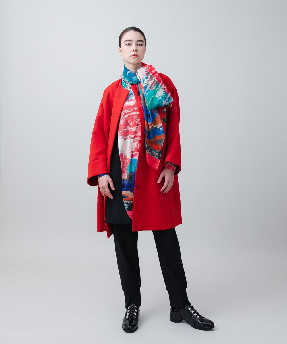 異素材コレクションプリントチュニック /日本製/洗える(チュニック