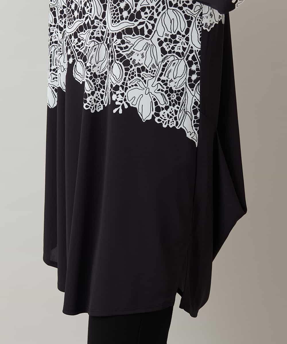 レースプリントチュニック/日本製/洗える(チュニック) | HIROKO