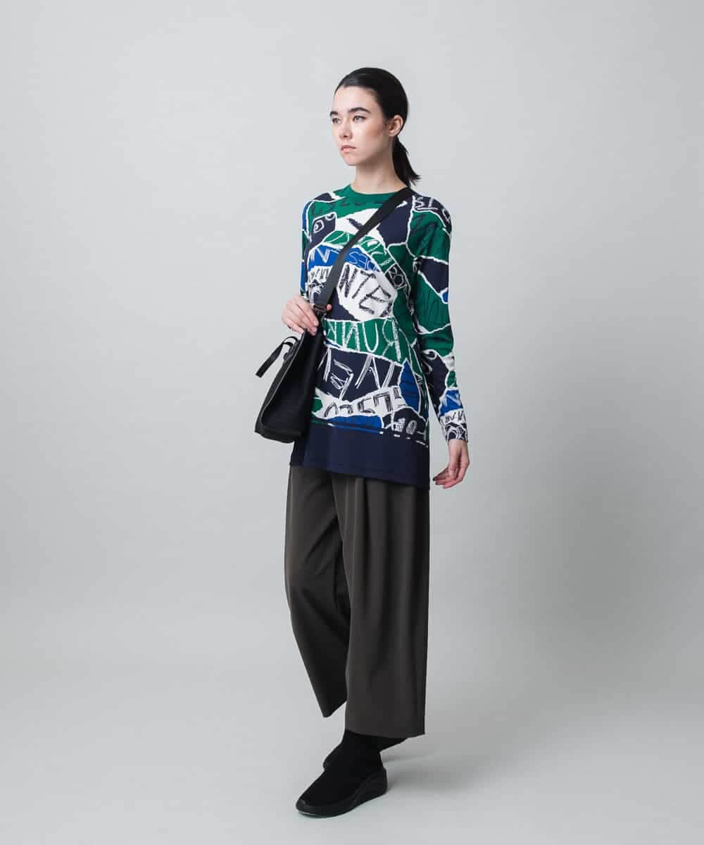 アートプリントチュニックプルオーバー/日本製/洗える(チュニック