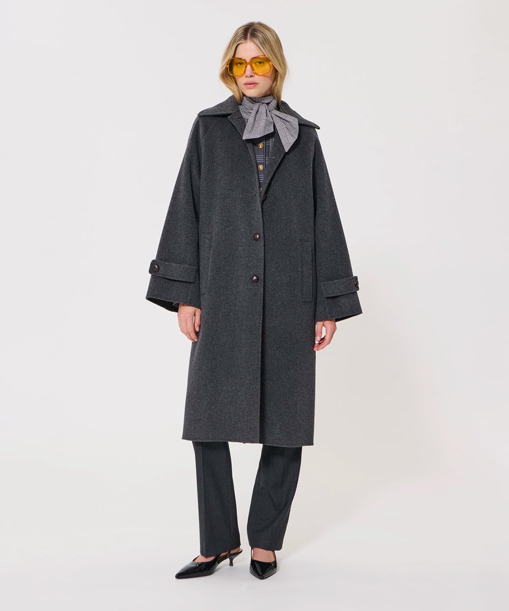 ダブルフェイスウールコート(ステンカラーコート) | TARA JARMON(タラ