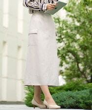 フェイクスウェードIラインスカート/洗える(ミモレ丈スカート) | MK