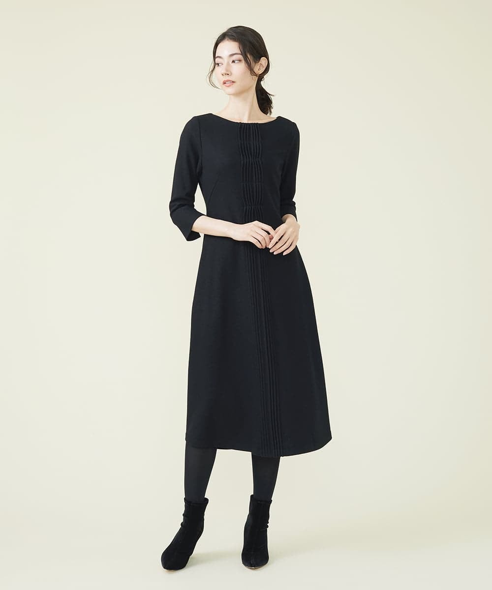 圧縮ウールピンタックワンピース(ワンピース) | Sybilla(シビラ