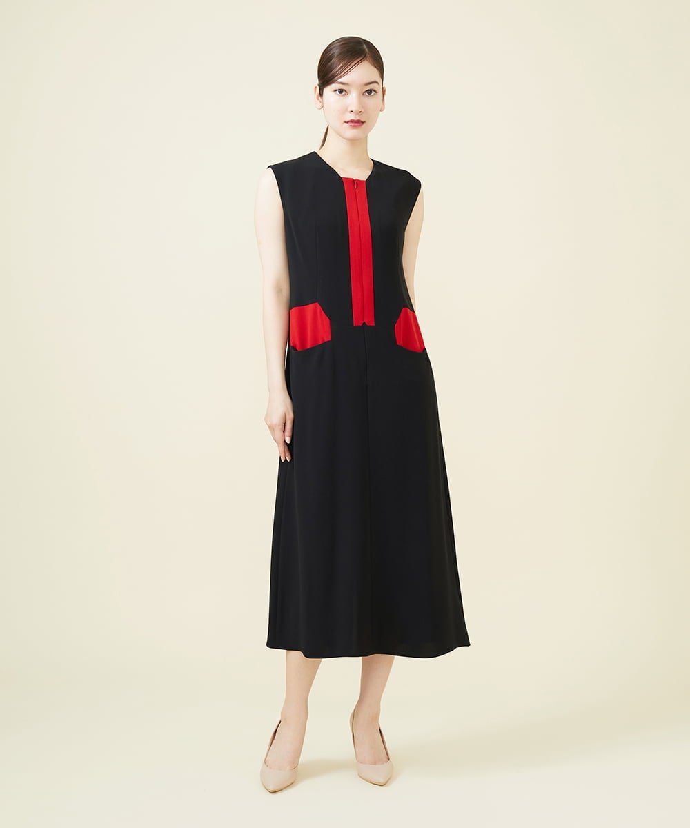 バイカラーフロントファスナードレス(ドレス) | Sybilla(シビラ
