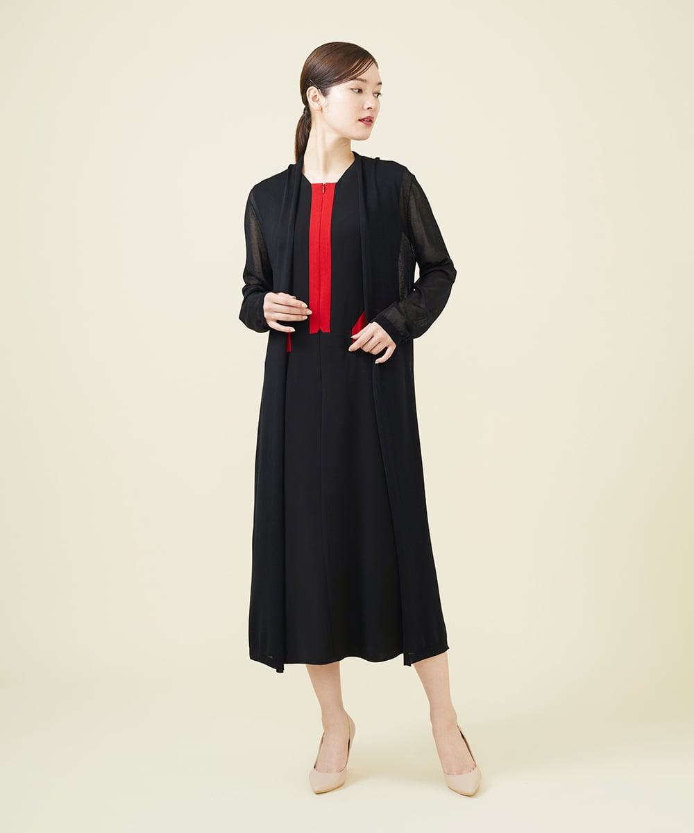 バイカラーフロントファスナードレス(ドレス) | Sybilla(シビラ