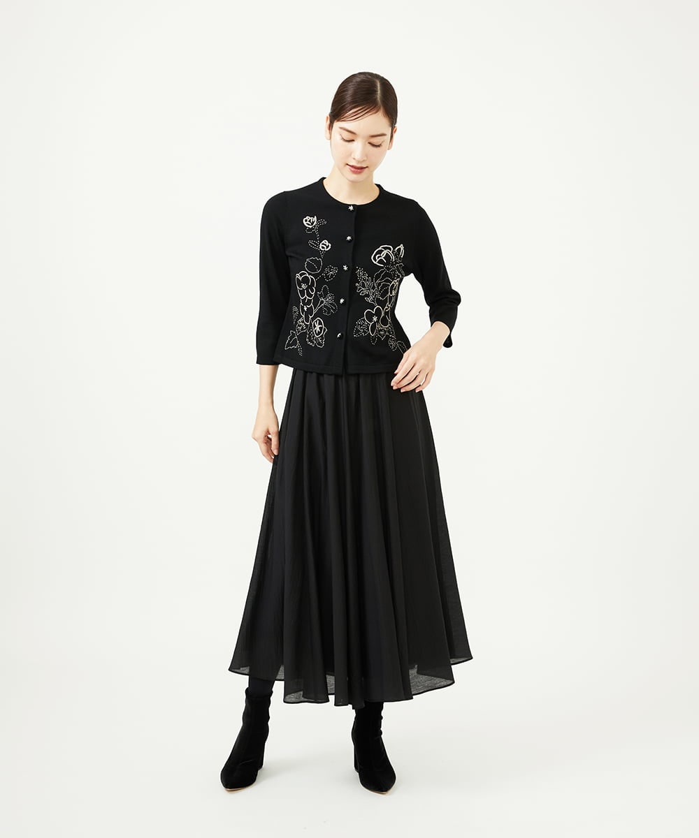 ステッチフラワー刺繍カーディガン(カーディガン) | Sybilla(シビラ