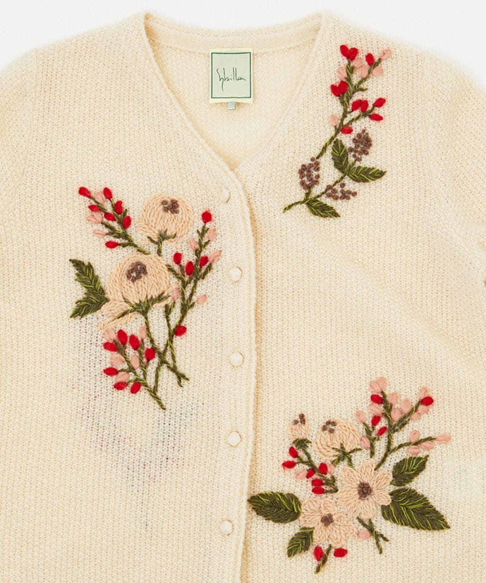 ポピーブーケ刺繍カーディガン(カーディガン) | Sybilla(シビラ
