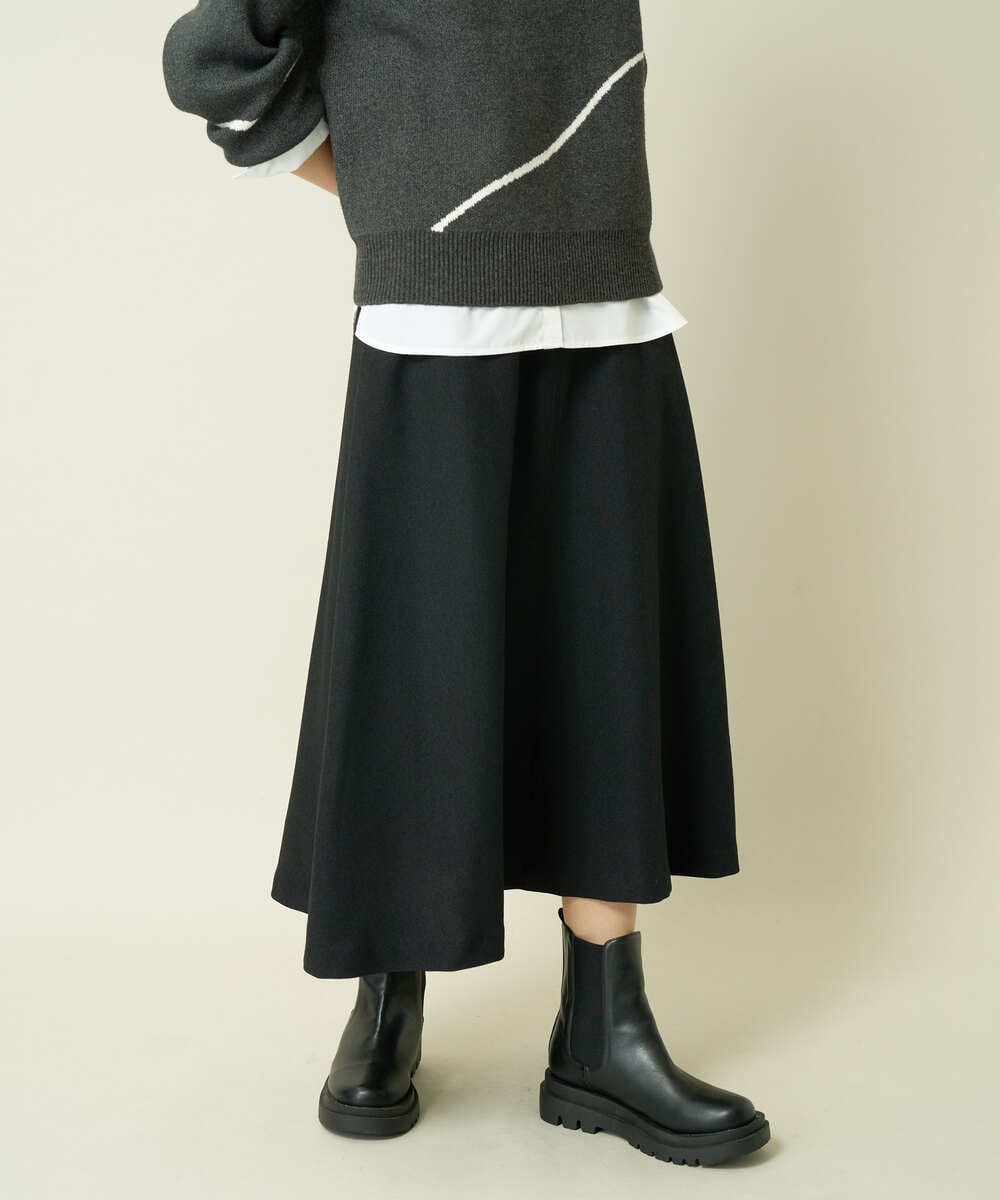 洗える】ウール調フレアスカート(ミモレ丈スカート) | a.v.v(アー
