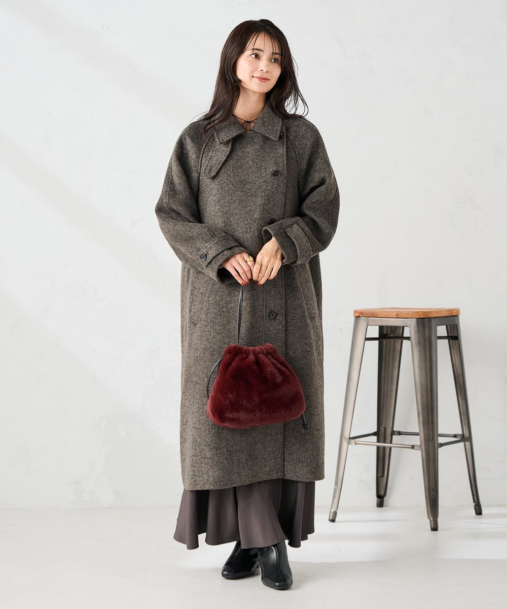 2WAY】テーラードロングコート(ステンカラーコート) | a.v.v(アー