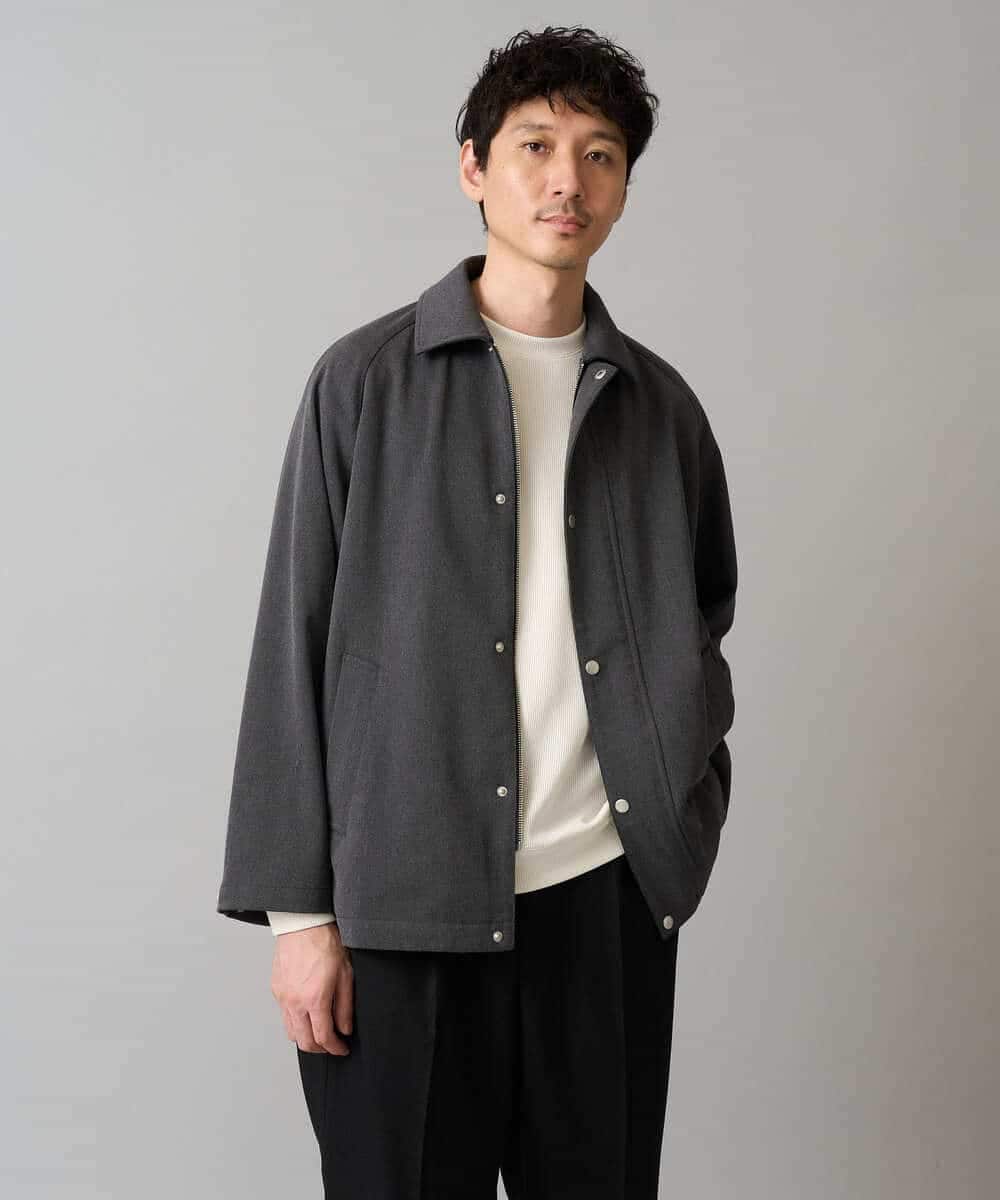 洗濯機で洗える】ラグランスリーブショートブルゾン(その他のコート