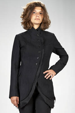 MARC LE BIHAN - Long And Slim Fitted Jacket In Washed Pinstripe Of