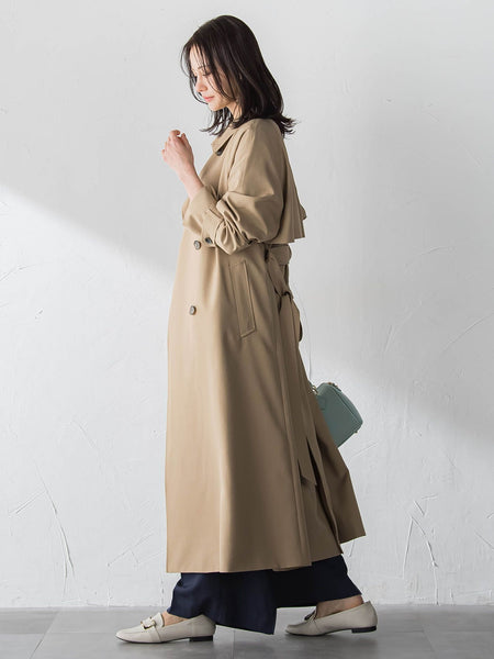 ラク軽トレンチ】ラグランスリーブスプリングコート≪撥水/手洗い