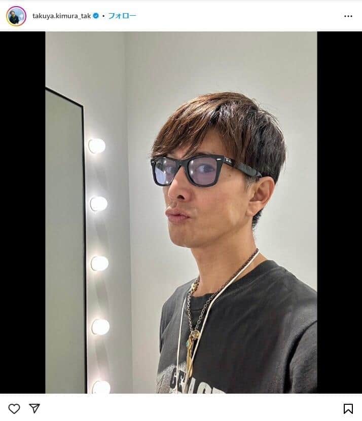 木村拓哉が夏の装い、立て続けサングラス姿投稿 「かなり暑い1日でした