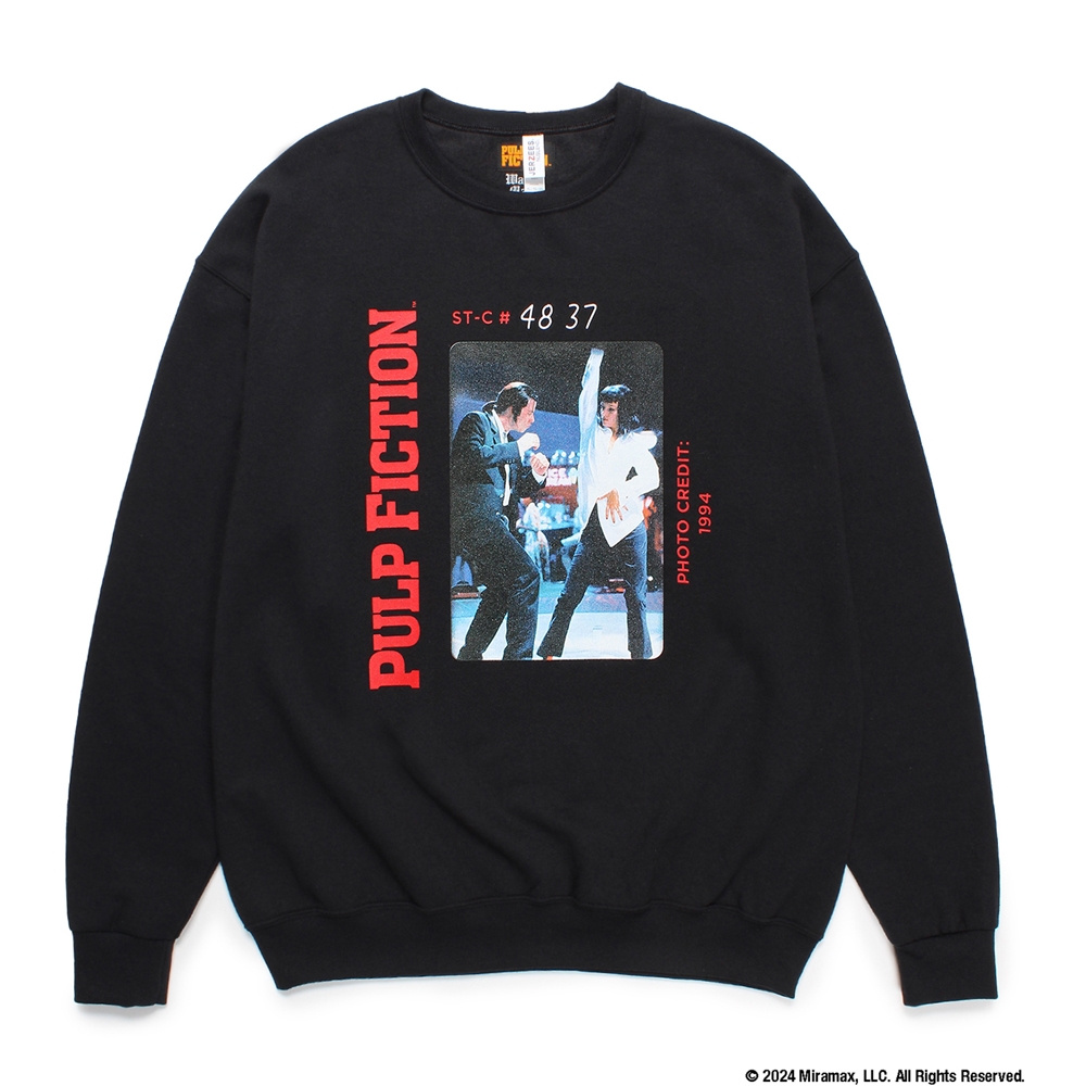 WACKO MARIA/PULP FICTION / SWEAT SHIRT（BLACK）［クルーネック
