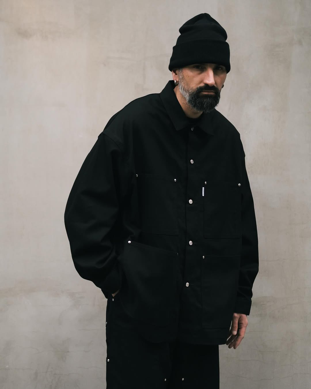 COOTIE PRODUCTIONS/Abyss Dyed Duck Coverall（Black）［ダック