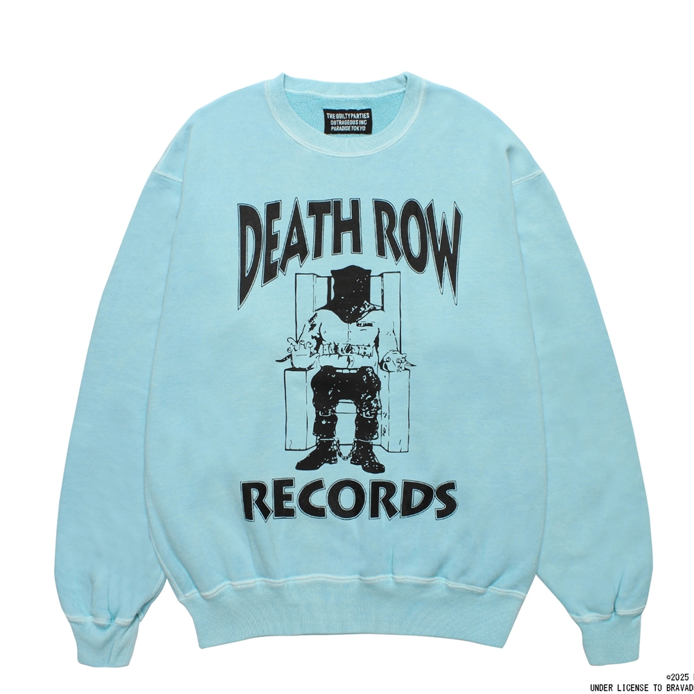 WACKO MARIA/DEATH ROW RECORDS / GARMENT DYED SWEAT SHIRT（BLUE