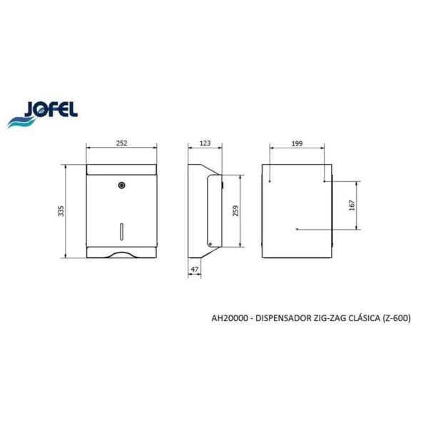 Z-FOLD HAND TOWEL DISPENSER (Z-600) - Jofel Industrial S.A